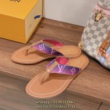 louis vuitton Lv monogram flat flip flops summer essential footwear outdoor summer slipper size35-40