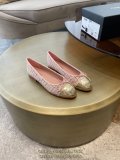 chanel tweed ballerina flat shoes tassel slide pump sandal daily walking footwear size35-40