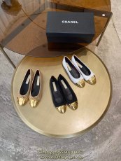 chanel women's ballerina flat shoes fabric slide pump sandal daily walking footwear size35-40
