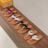 louis vuitton Lv monogram flat flip flops summer essential footwear outdoor summer slipper size35-40