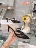 Dior kitten-heel mesh pump sandal essential summer footwear with honeycomb design size35-40