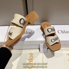 Chloe ladies block heel combat sandal casual half drag mules outdoor slipper size35-40