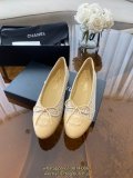 chanel slide pump sandal tweed ballerina flat shoes tassel daily walking footwear size35-40