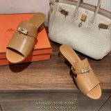 hermes women's kelly chunky heel sandal pump casual summer footwear size35-40