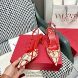 Valentino garavani slingback flat ballet kitten heel pump slip-on womne's strapped sandal size35-40