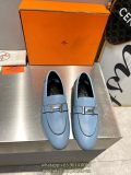 Hermes women's kelly slide loafer leather pump slip-on ladies dress shoes footwear size35-40