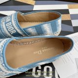 embroidered Dior flat espadrilles breathable slide loafer pump daily walking shoes size35-40