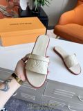 Louis Vuitton LV monogram women's flat summer sandal leather flip flops indoor slipper size35-40