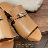 hermes women's kelly chunky heel sandal pump casual summer footwear size35-40