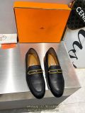 Hermes women's kelly slide loafer leather pump slip-on ladies dress shoes footwear size35-40