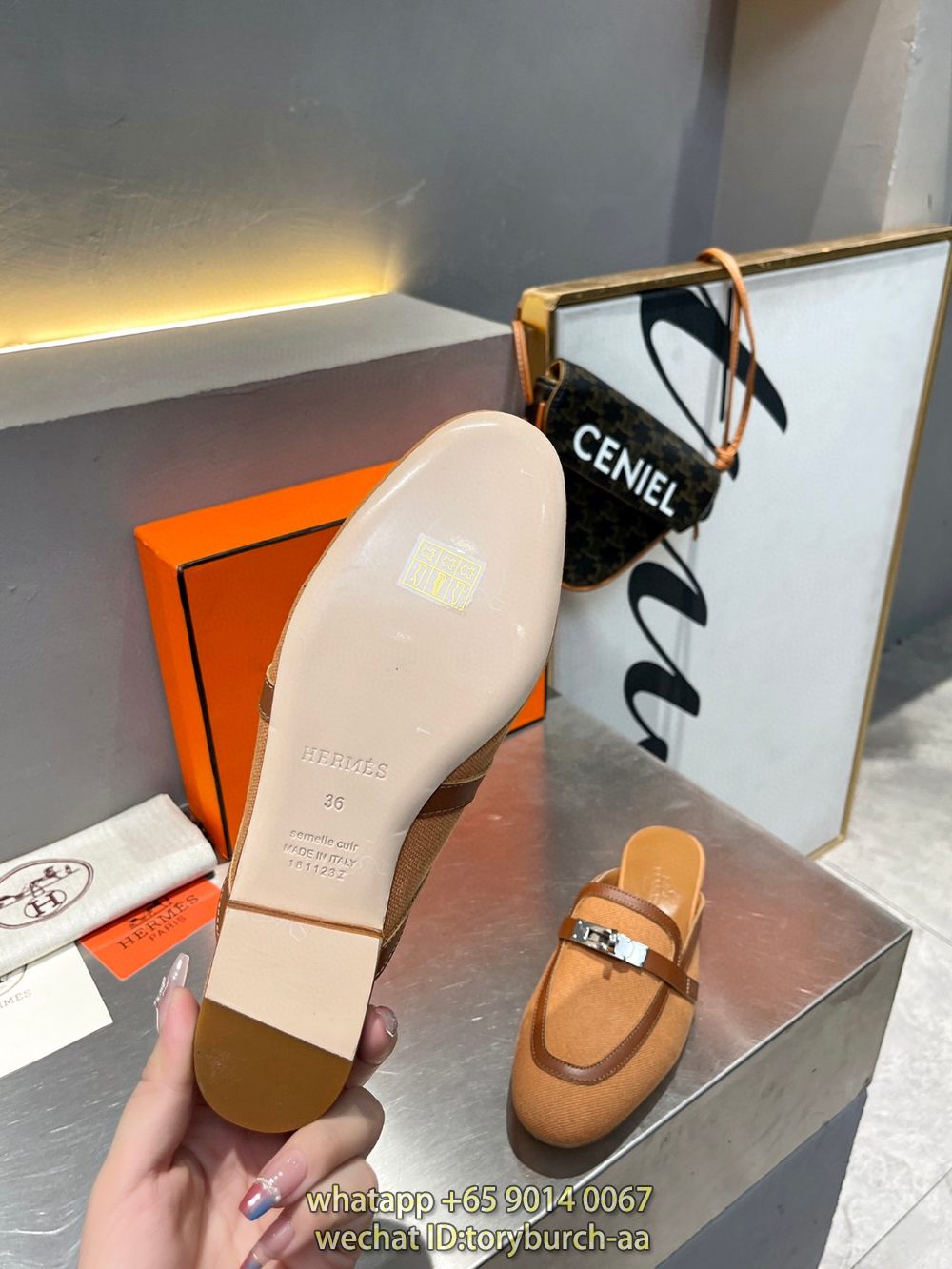 Hermes flat shoes on sale