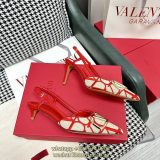 Valentino garavani slingback flat ballet kitten heel pump slip-on womne's strapped sandal size35-40