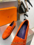 Hermes suede kelly slide loafer casual pump slip-on ladies ladies walking shoes footwear size35-40