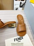 Fendi women's chunky-heel sandal Roma combat sandal slipper half drag mules size35-45