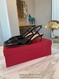 Valentino garavani shiny kitten-heel slingback pump slipon casual summer sandal size35-40