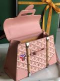 Goyard mini saigon wooden-handle handbag sling crossbody flap messager with studded feet