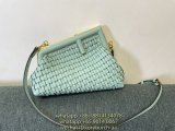 Fendi first clamshell evening clutch socialite cosmetic pouch sling crossbody flap messenger