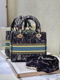 24cm Dior MyABCD embroidered Diana handbag multipockets shopping tote with iconic charm