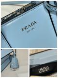 BA350 Prada Re-Edition mini shopper handbag crossbody shoulder shopping tote in waxed calfskin
