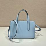 BA350 Prada Re-Edition mini shopper handbag crossbody shoulder shopping tote in waxed calfskin