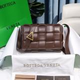 Bottega Veneta cassette cosmetic pouch clutch woven baguette flap messenger with magnetic closure