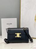 Celine triomphe boxy cosmetic clutch pouch crossbody shoulder WOC flap messenger premium quality