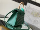 Goyard Saigon mini wooden-handble structured handbag sling crossbody shoulder flap messenger