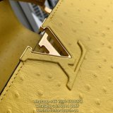 Louis Vuitton LV Capucines PM BB ostrich shopper handbag business briefcase laptop notebook handbag