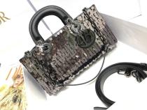 sequin-detailed Dior lady D-joy Diana shopper handbag sling crossbody shoulder shopping tote