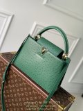Louis Vuitton LV Capucines PM BB ostrich shopper handbag business briefcase document magazine book tote