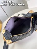 M46358 Louis Vuitton LV Side trunk monogram underarm baguette cosmetic boxy clutch pouch with s-lock