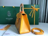 Goyard saigon PM structured wooden -handle handbag versatile sling crossbody shoulder case bag