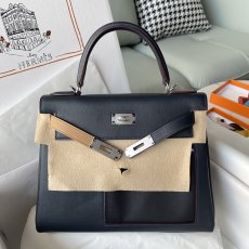 Rare limited edition swift Hermes kelly 25 colormatic Nata handbag with keybell charm full handmade stitch 