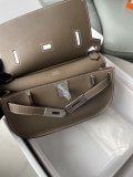 Swift etaupe hermes mini Jypsiere satchel sling shoulder crossbody saddle bag full handmade stitch palladium buckle 