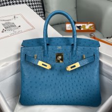 Ostrich leather hermes Birkin 30cm Diana handbag luxury designer tote holiday beach tote full handbag stitch