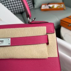 Epsom hermes kelly 25 rose handbag casual holiday travel bag full handmade sewing