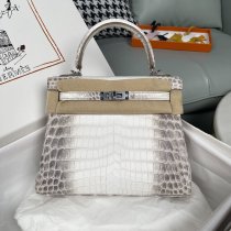 online sell Hermes Himalaya kelly 25cm structured handbag pure handmade stitch in nile crocodile leather