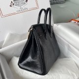 Lizard leather hermes Birkin 25 top-handle handbag luxury designer tote holiday beach bag full handmade stitch 