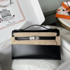 Box leather hermes Mini Kelly I pochette socialite cosmetic clutch smartphone holder pouch full handmade stitch 