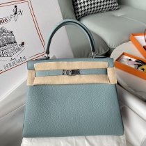 Togo hermes kelly 25 designer handbag semi handmade sewing silver buckle full inclusion