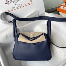 Swift Hermes mini lindy shopper handbag shoulder Boston tote pure handmade stitch