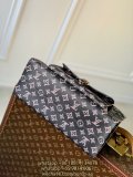 M46154 Louis vuitton MM onthego carryall canvas open shopper handbag large travel holiday tote with outer pocket 