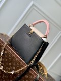 M22375 Louis vuitton Lv capucines PM BB top-handle handbag practical laptop bag magazine booktote with double strap 