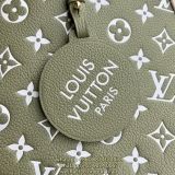 M46128 M46060 Louis vuitton monogram onthego MM carryall handbag shopper tote versatile beach bag