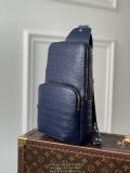 N41720 Navy alligator-grainy Louis Vuitton LV casual avenue sling bag men's chest waist bag