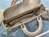 Dior D-joy medium cannage quilted shopping handbag underarm baguette shoulder open tote multicolor available 