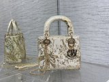 Limited edition DIor Myabcd mini lady Diana handbag tiny shopper tote with embroidered pattern