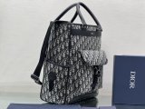 Dior explorer series men's business briefcase laptop document handbag with front buckled pocket