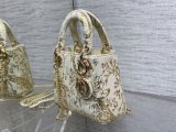 Limited edition DIor Myabcd mini lady Diana handbag tiny shopper tote with embroidered pattern
