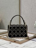 Dior lucky star series cannage cosmetic handbag chain-strap crossbody shoulder messenger flap with snaplock closure 